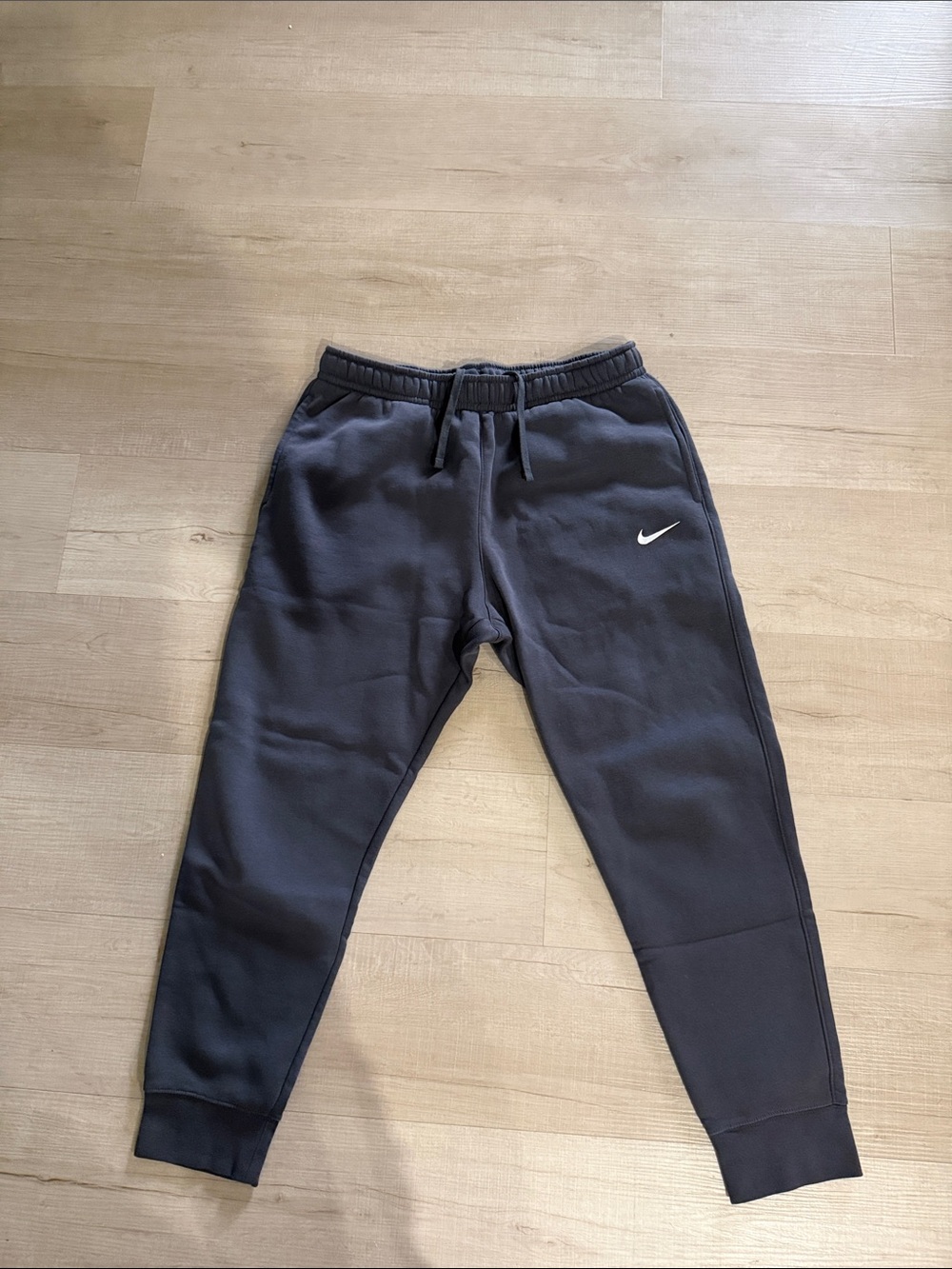 Nike Grey Men's Jogger Sweatpants with White Swoosh